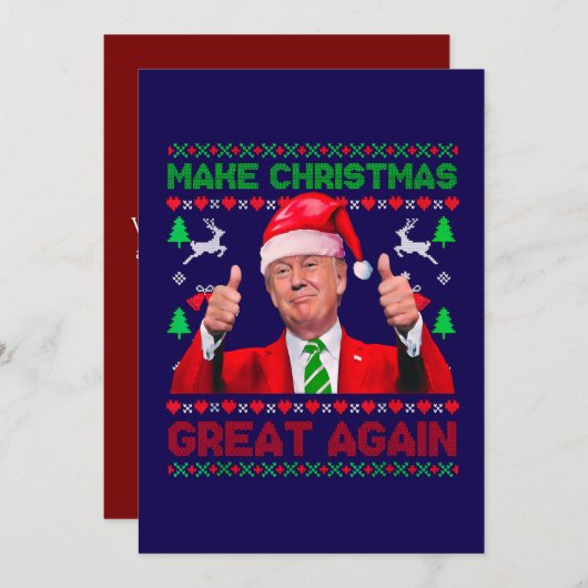 Make Christmas Great Again, Trump Christmas Card シーズンカード (正面/裏面)