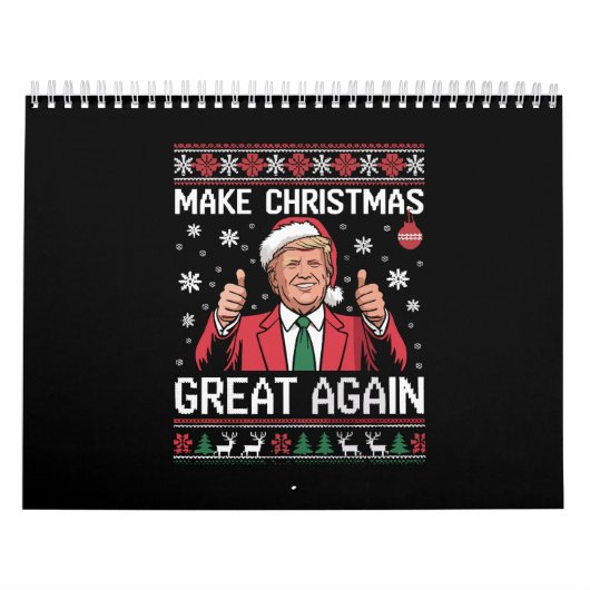 Make Christmas Great Again Trump Pajamas Ugly Xmas カレンダー (カバー)
