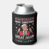 Make Christmas Great Again Trump Pajamas Ugly Xmas 缶クーラー (缶正面)
