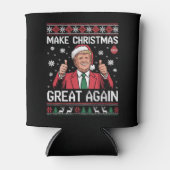 Make Christmas Great Again Trump Pajamas Ugly Xmas 缶クーラー (正面)