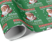 Make Christmas Great Again Trump Santa Claus Hat ラッピングペーパー (ロールコーナー)