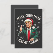 Make Christmas Great Again Ugly Xmas Sweater Trump サンキューカード (正面/裏面)