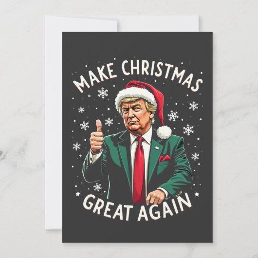 Make Christmas Great Again Ugly Xmas Sweater Trump 招待状 (正面)