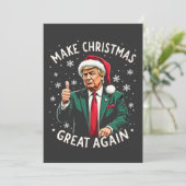 Make Christmas Great Again Ugly Xmas Sweater Trump 招待状 (スタンド正面)