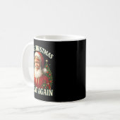 Make Christmas Great Again Xmas Funny Santa Trump  コーヒーマグカップ (正面左)