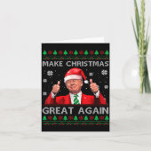 Make Christmas Great Again Xmas Funny Trump Pajama カード (正面)