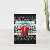 Make Christmas Great Again Xmas Funny Trump Pajama カード (正面)