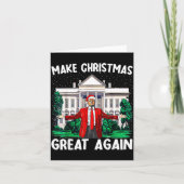 Make Christmas Great Again Xmas Funny Trump Pajama カード (正面)