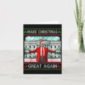 Make Christmas Great Again Xmas Funny Trump Pajama カード (正面)