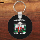 Make Christmas Great Again Xmas Funny Trump Pajama キーホルダー (正面)
