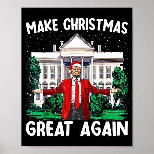 Make Christmas Great Again Xmas Funny Trump Pajama ポスター (正面)