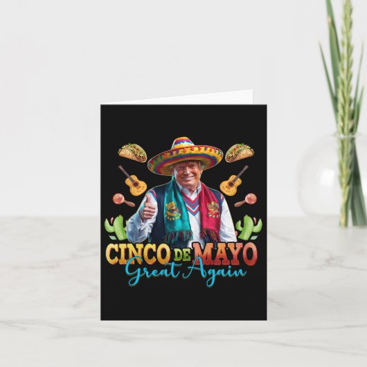 Make Cinco De Mayo Again 素晴らし Trumpおもしろい Fiesta カード (正面)