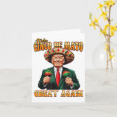 Make Cinco De Mayo Again 素晴らし Trumpおもしろい Fiesta カード (黄色い花)