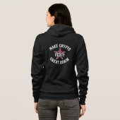 Make Crypto素晴らし Again Women's Zip Upフード付きスウェットシャツ パーカ (裏面フル)