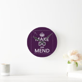 Make DoとMend （すべてのカラー） ラウンド壁時計 (ホーム)