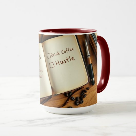 Make Dua, Drink Coffee, Hustle Islamic Productive  マグカップ (正面右)