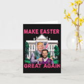 Make Easter 素晴らし Again Trump Vance Bunny狩り1 カード (黄色い花)