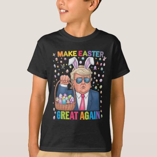 Make Easter Great Again Funny Trump Bunny Spring H Tシャツ (正面)