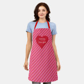 Make Every Meal Romantic Personalized Heart Apron エプロン (着用した状態)