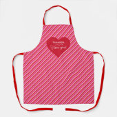 Make Every Meal Romantic Personalized Heart Apron エプロン (正面)