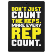 Make Every Rep Count -トレーニング クリップボード (裏面)