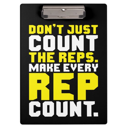 Make Every Rep Count -トレーニング クリップボード (正面)