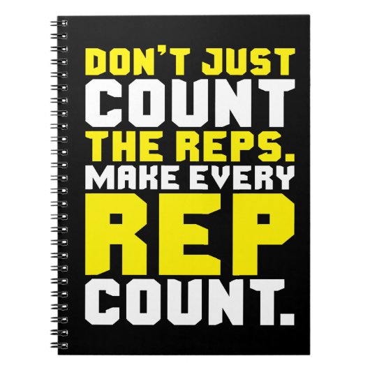 Make Every Rep Count -トレーニング ノートブック (正面)