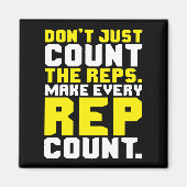 Make Every Rep Count -トレーニング マグネット (正面)