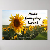 "Make Everyday Count" Positive Quotation Wall art ポスター (正面)
