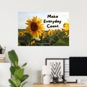 "Make Everyday Count" Positive Quotation Wall art ポスター (ホームオフィス)