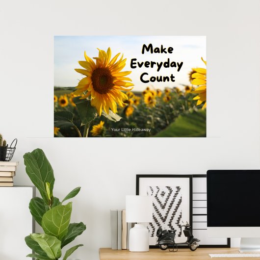 "Make Everyday Count" Positive Quotation Wall art ポスター (ホームオフィス)