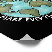 Make Everyday Earth Day 2022 Flower Environmental ポスター (角)