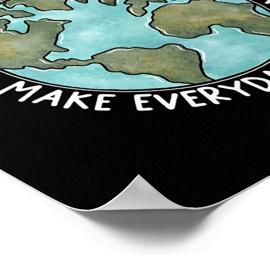 Make Everyday Earth Day 2022 Flower Environmental ポスター (角)