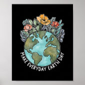 Make Everyday Earth Day 2022 Flower Environmental ポスター (正面)
