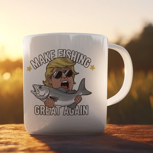 Make Fishing Great Again Trump Funny Fisherman コーヒーマグカップ
