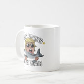 Make Fishing Great Again Trump Funny Fisherman コーヒーマグカップ (正面左)