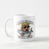 Make Fishing Great Again Trump Funny Fisherman コーヒーマグカップ (左)