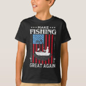 Make Fishing Great Again Trump Funny Fisherman Ang Tシャツ (正面)