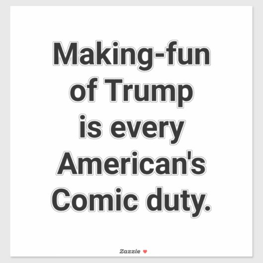 Make Fun of Trump! Hankamer Artjunkhaus Comic Art シール (シート)