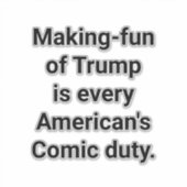 Make Fun of Trump! Hankamer Artjunkhaus Comic Art シール (正面)