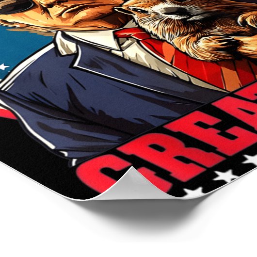 Make Groundhog Day Great Again Funny Trump Holding ポスター (角)