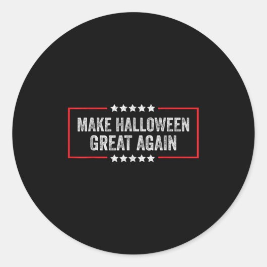 Make Halloween Great Again ラウンドシール (正面)