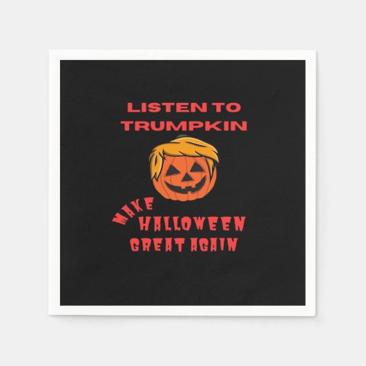 Make Halloween Great Again Classic – Retro Pumpkin スタンダードカクテルナプキン (正面)