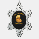 Make Halloween Great Again Classic – Sloth in Cost スノーフレークピューターオーナメント (右)