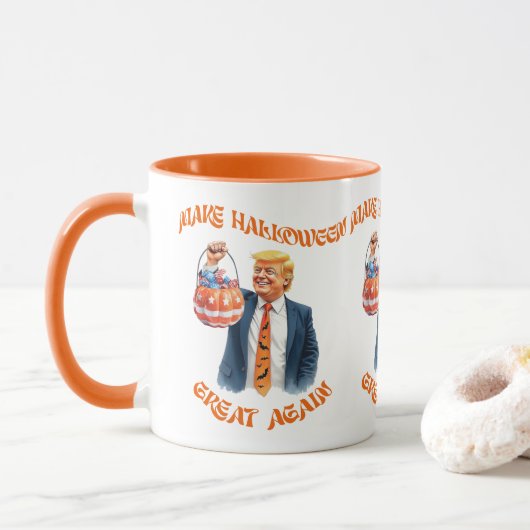 Make Halloween Great Again Donald Trump Funny マグカップ (ドーナツ)