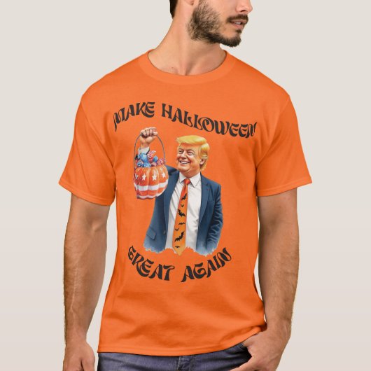 Make Halloween Great Again Donald Trump Funny Tシャツ (正面)