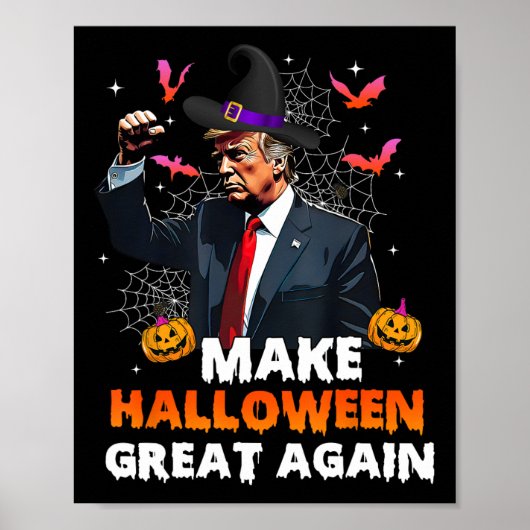 Make Halloween Great Again Funny Trump Spooky Seas ポスター (正面)