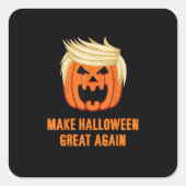 Make Halloween Great Again Funny Trumpkin – Basic スクエアシール (正面)