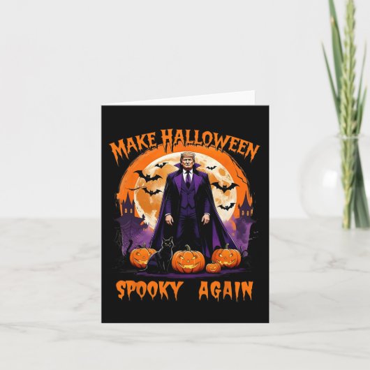 Make Halloween Spooky Again Funny Trump Halloween  カード (正面)