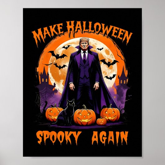Make Halloween Spooky Again Funny Trump Halloween ポスター (正面)